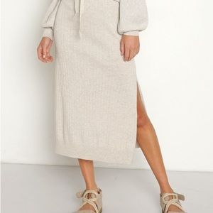 NWT Kivari Giselle Knit Skirt Wheat